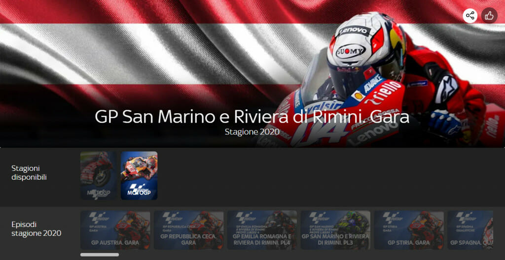 SkyGo Motogp 2020