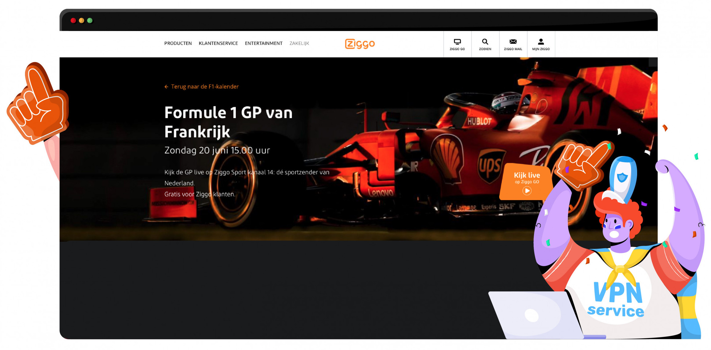 Je kunt nog steeds Formule 1 kijken op Ziggo