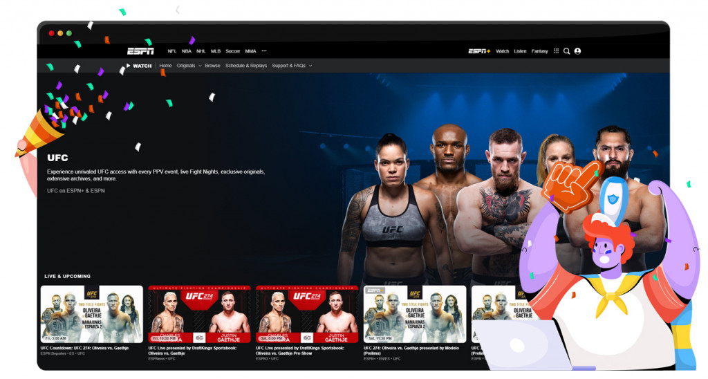 UFC in streaming su ESPN Plus