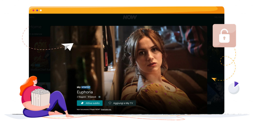 Euphoria in streaming su NowTV in Italia