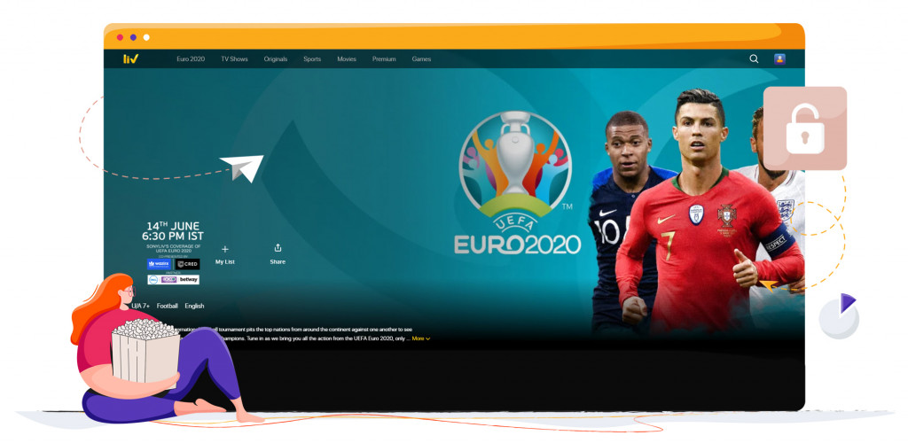 European Championship 2020 streaming live on Sony Liv