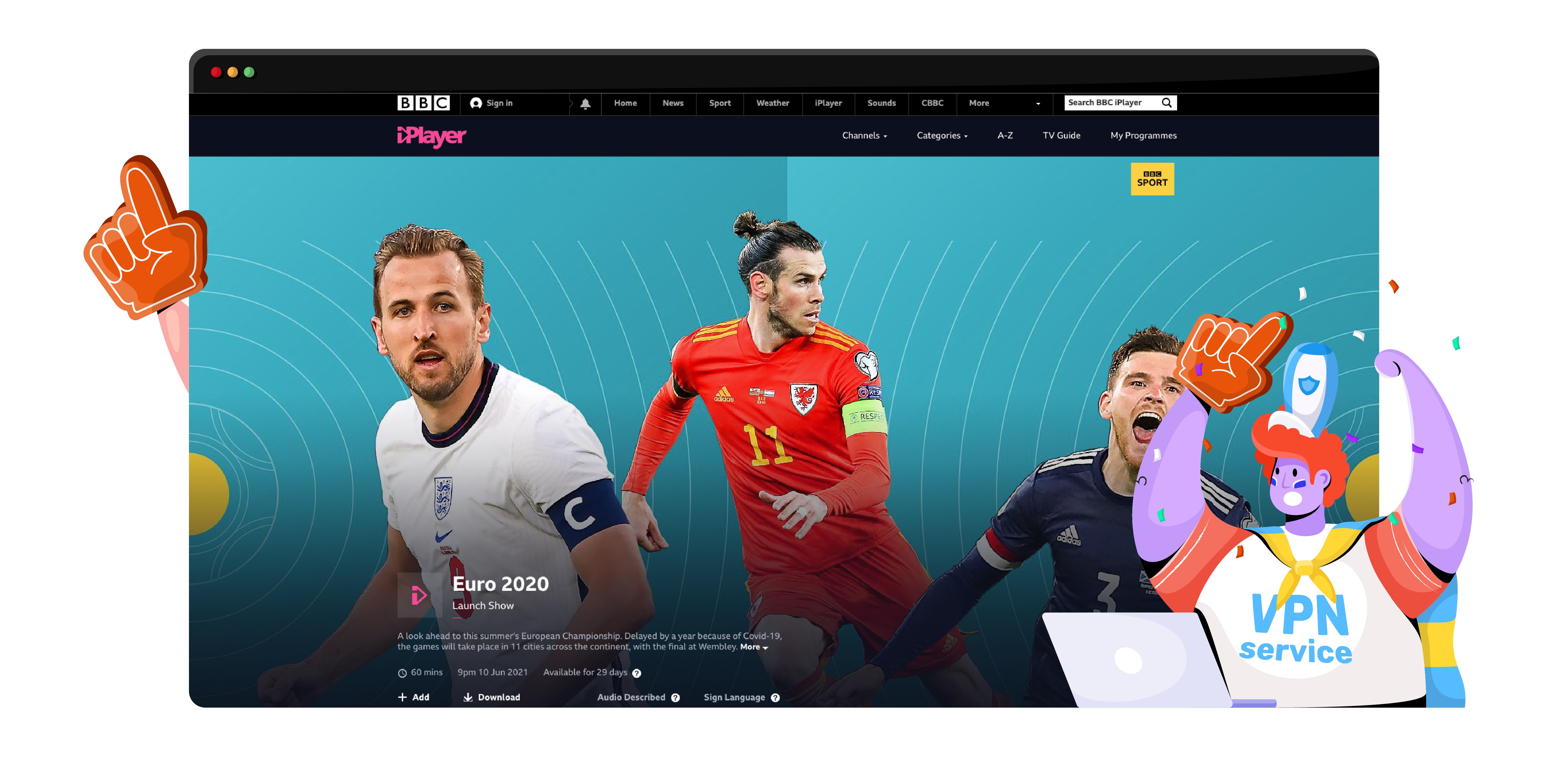 Euro 2020 streaming for free on BBC iPlayer