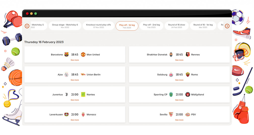 Europa-League-Playoff im Februar 2023