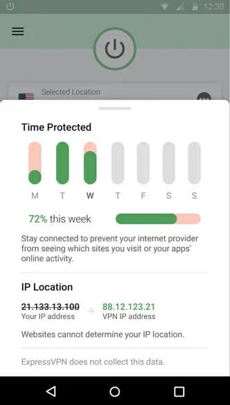 ExpressVPN Protection summary optie