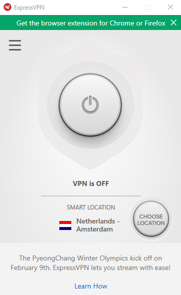 ExpressVPN app screenshot