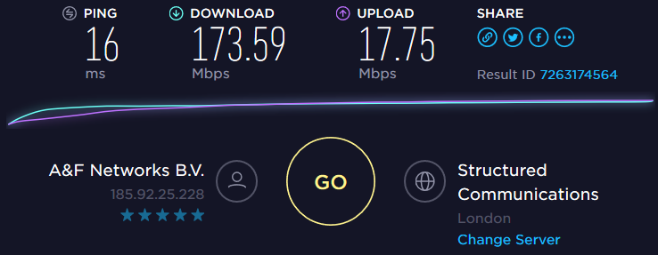 Speedtest UK server