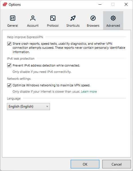ExpressVPN IPv6 leak protection