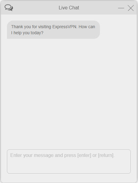 Assistenza live chat ExpressVPN