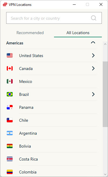 ExpressVPN servers
