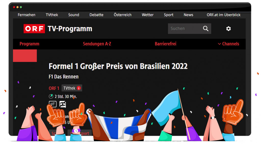 ORF 1 streamt de Braziliaanse GP live en gratis