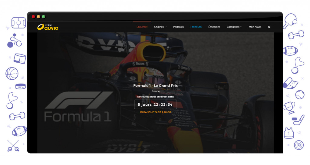 F1 French GP streaming on RTBF Auvio in Belgium