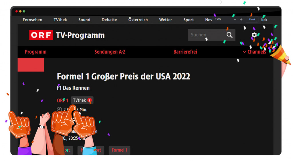 The US GP 2022 streaming live and free on ORF 1