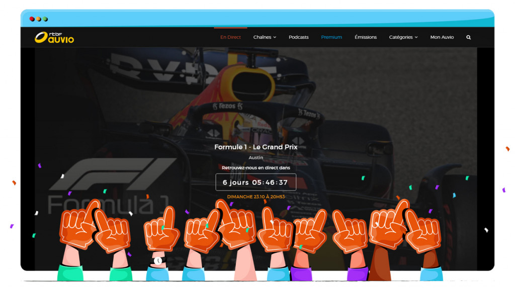 F1 US GP streaming live and free on RTBF
