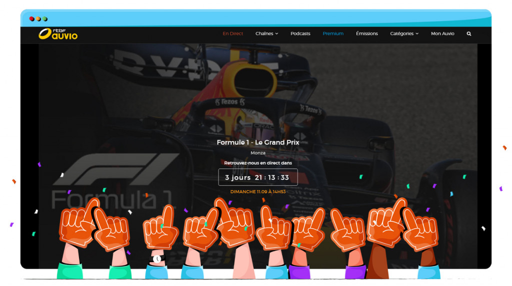  Italian GP streaming live and free on RTBF Auvio