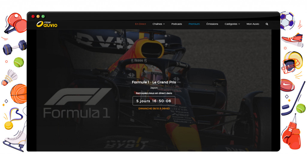 Japanese GP streaming on RTBF live and free