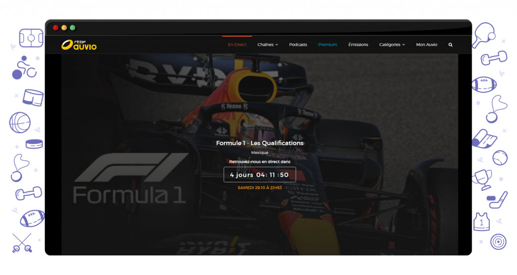 Mexican GP 2022 streaming live and free on RTBF in Belgium