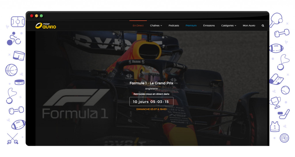 RTBF zendt de F1 GP van Silverstone live en gratis uit