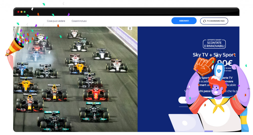 Formula 1 in streaming su Sky Sport in Italia