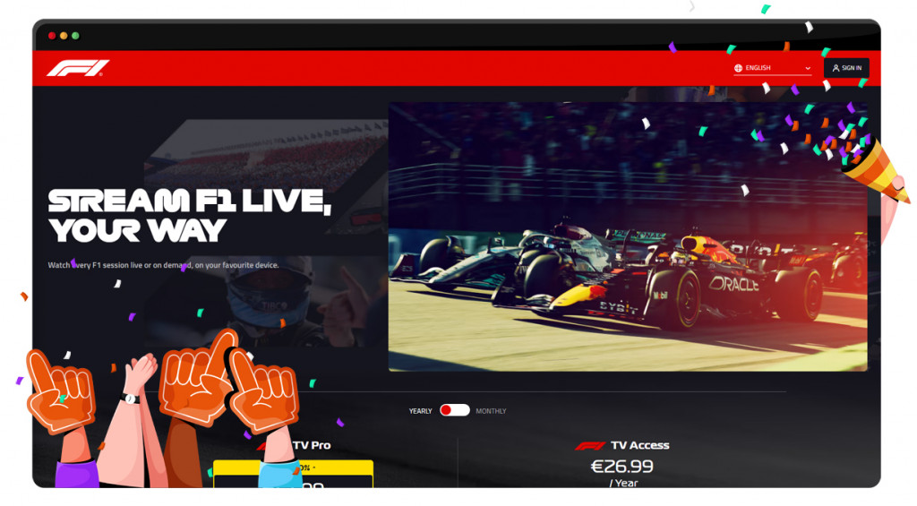 Formula 1 streaming on F1 TV
