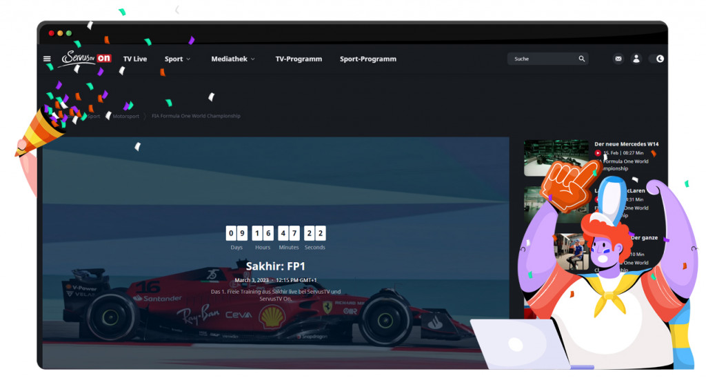 Formula Uno 2023 in streaming in diretta e gratis su ServusTV in Austria