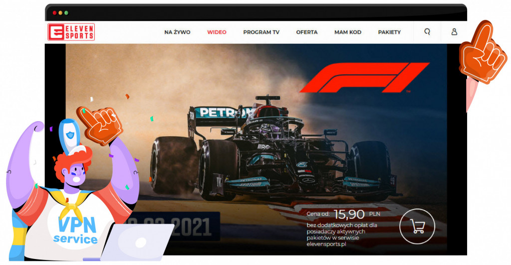 Formuła transmitowana przez Eleven Sports Network