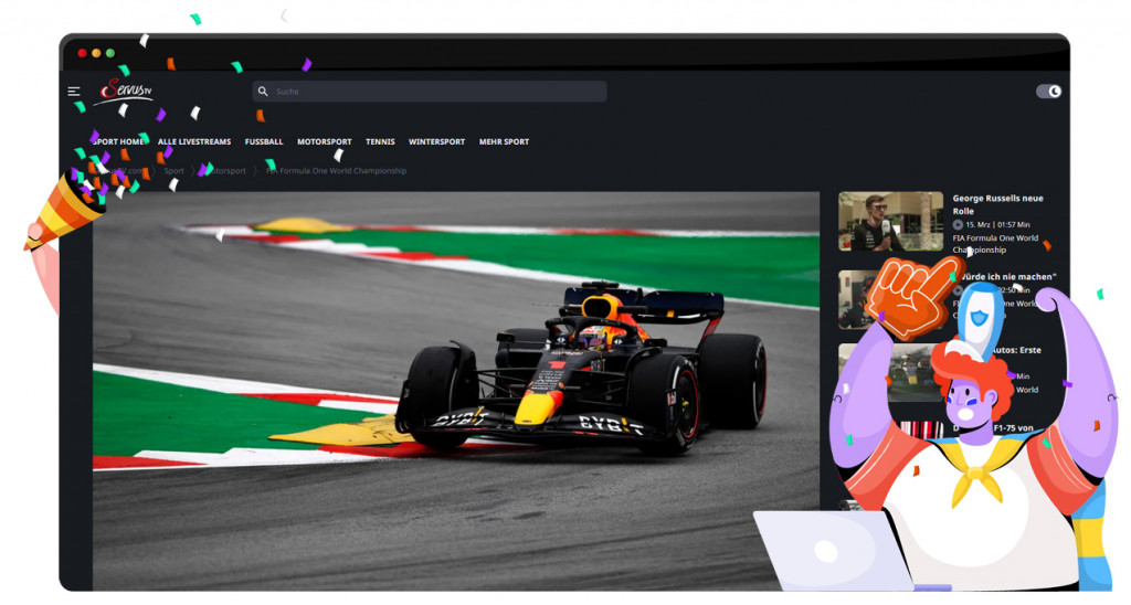 Formula 1 streaming live and free on Servus TV in 2022