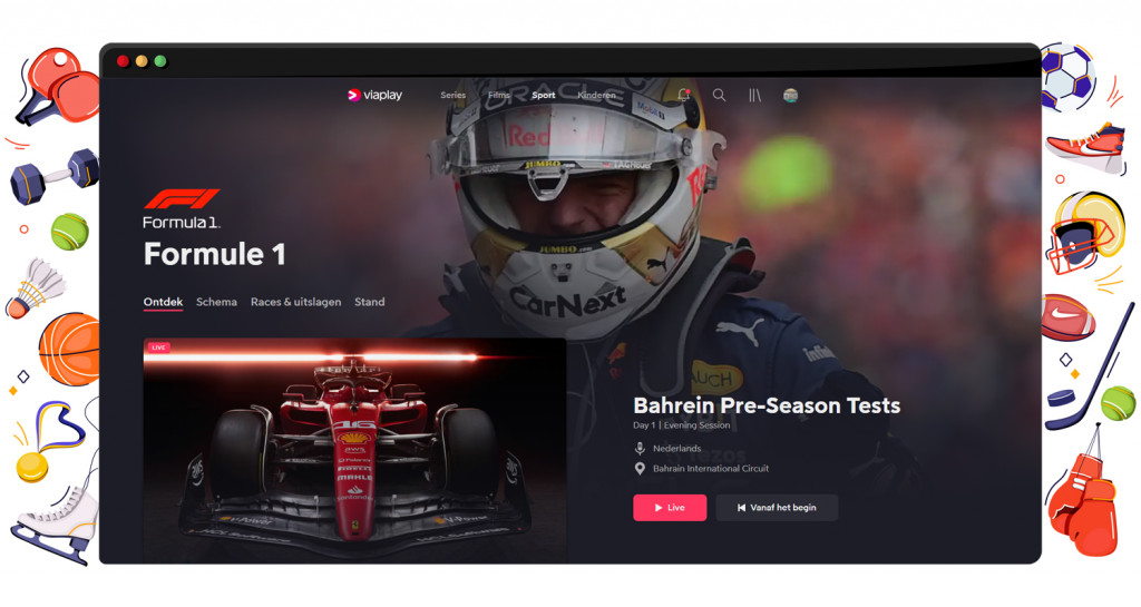 Formule 1 streamen op Viaplay
