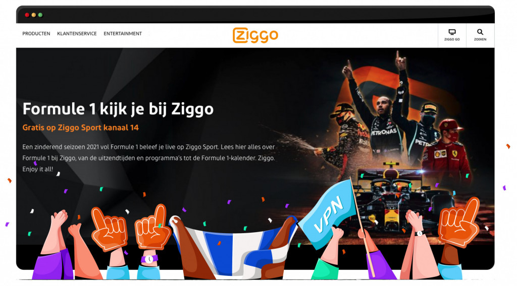 Formule 1 op Ziggo kijken