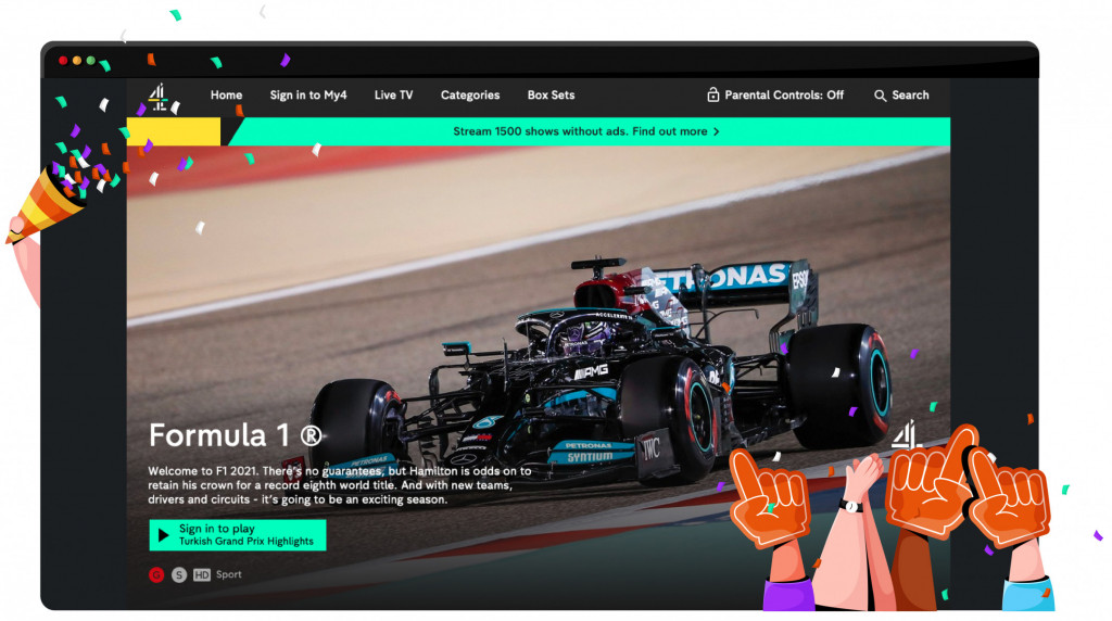 Channel 4 streamt de Formule 1 highlights