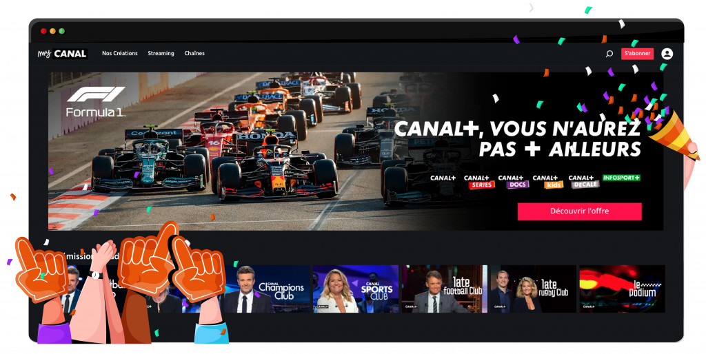 MyCanal diffuse la Formule 1 en France