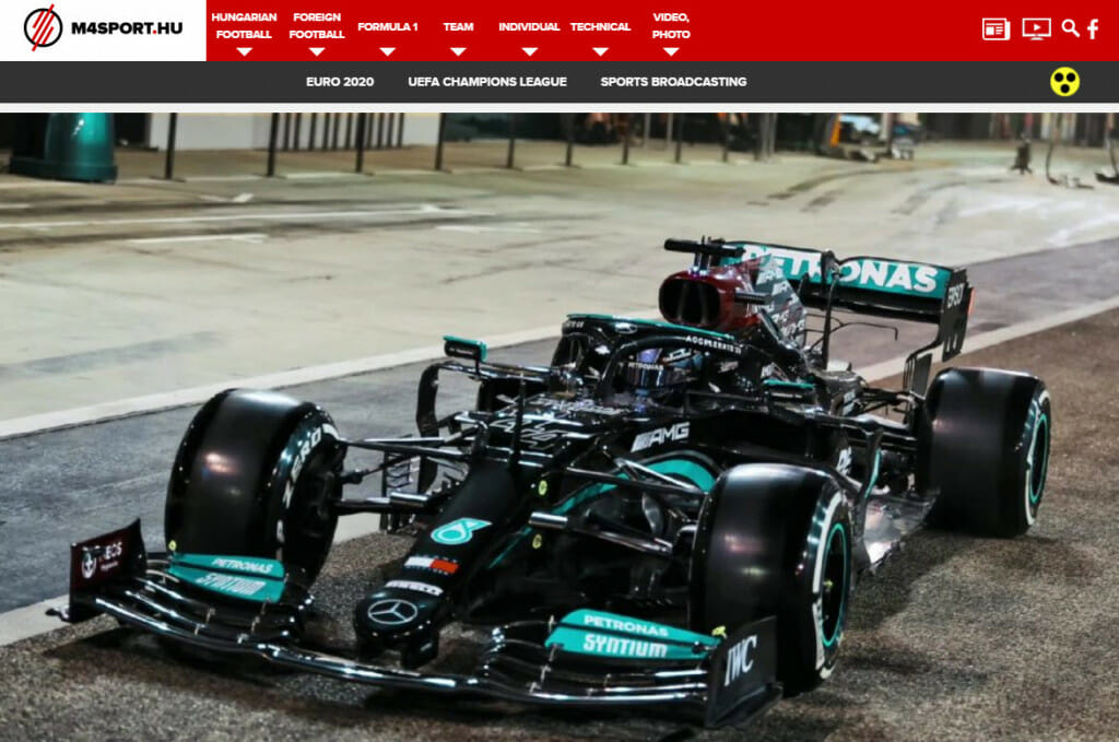 Formula 1 livestream on Mediaklikk Hungary