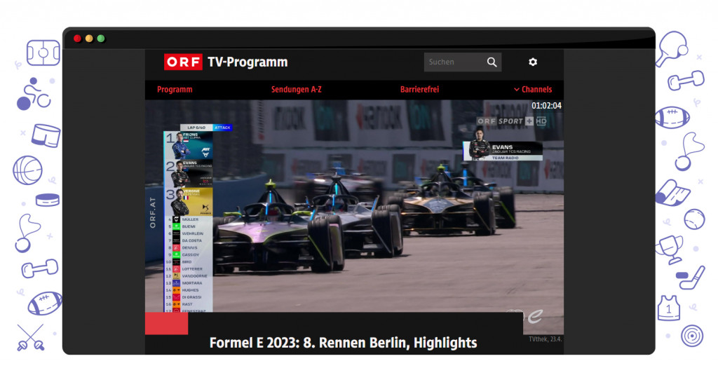 Formule E live en gratis streaming op ORF Sport+