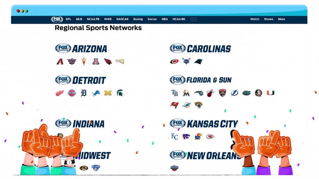 Redes deportivas regionales para Fox Deportes