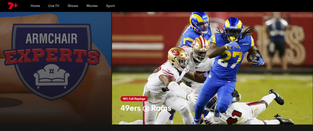 Mira la NFL gratis en 7Plus