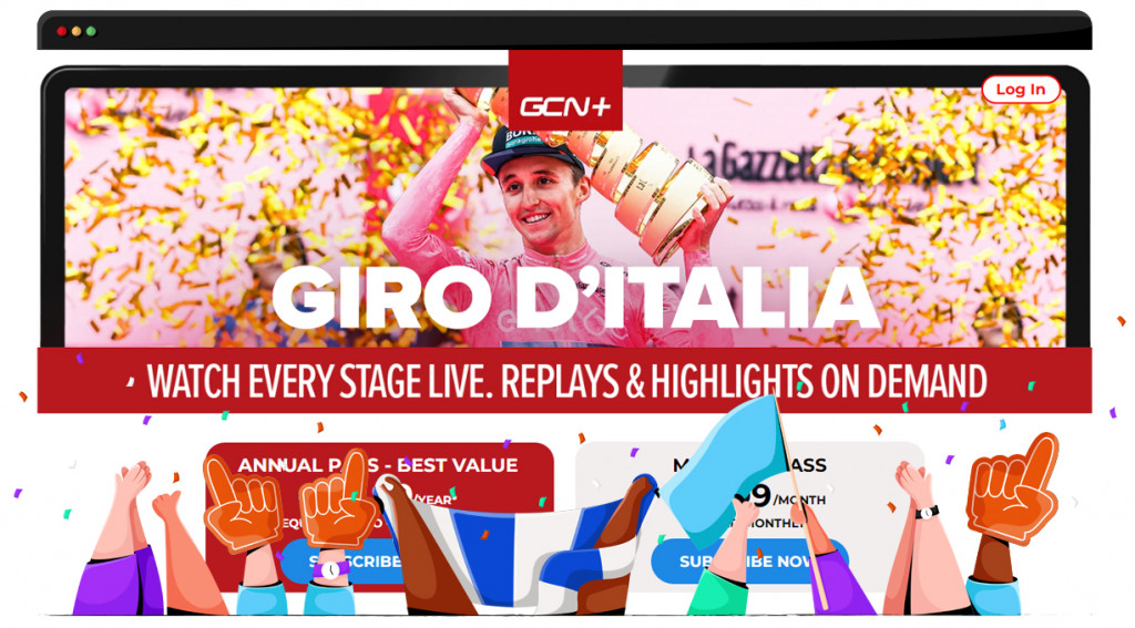 Giro d'Italia streaming on GCN+