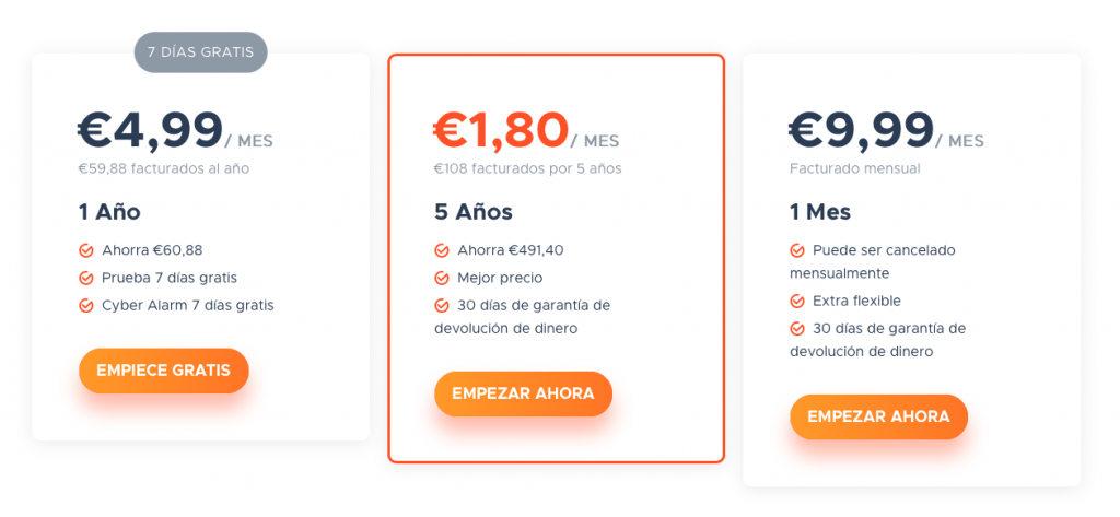 Precios de suscripción a GOOSE VPN