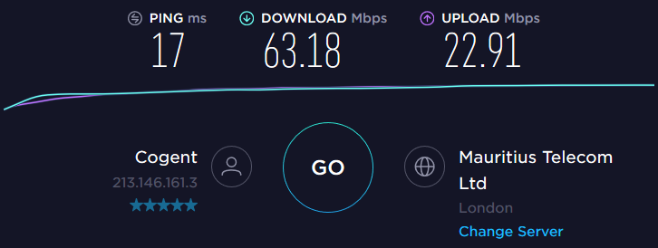 UK streaming server speed test