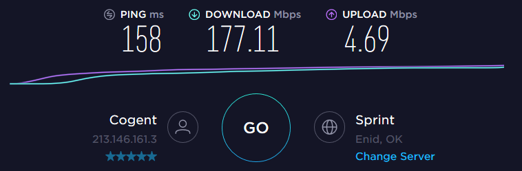 US streaming server speed test