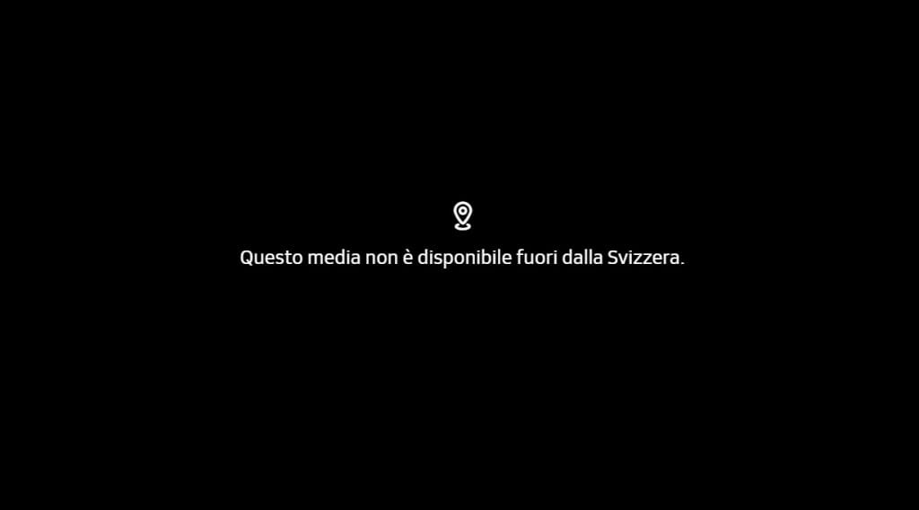 Questo media non é disponsible fuori dalla Svizzera