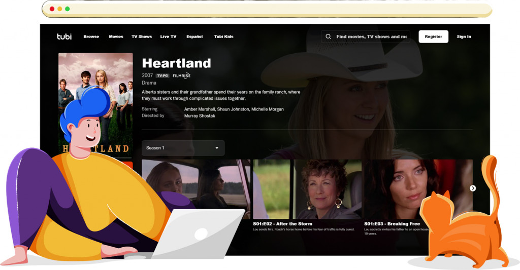 Heartland serie gratis streaming op Tubi