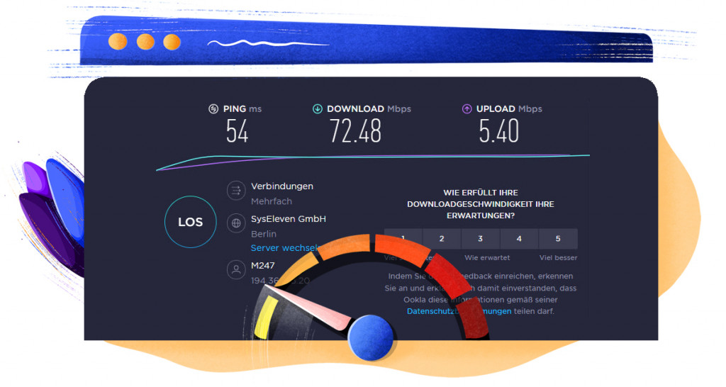 Hide.me multihop speed test