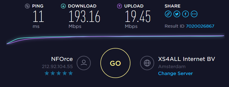 PIA Speedtest local server