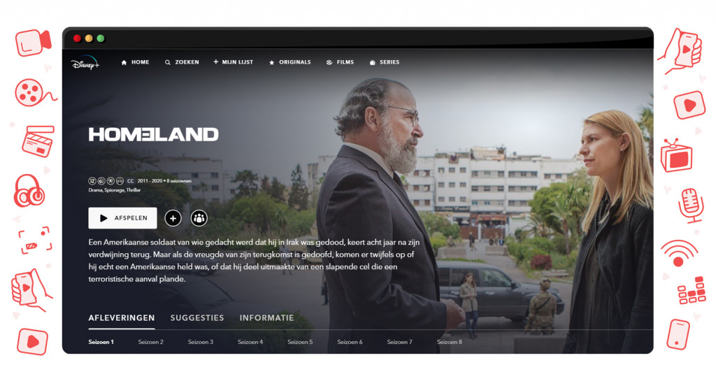 Homeland streaming op Disney Plus in Nederland