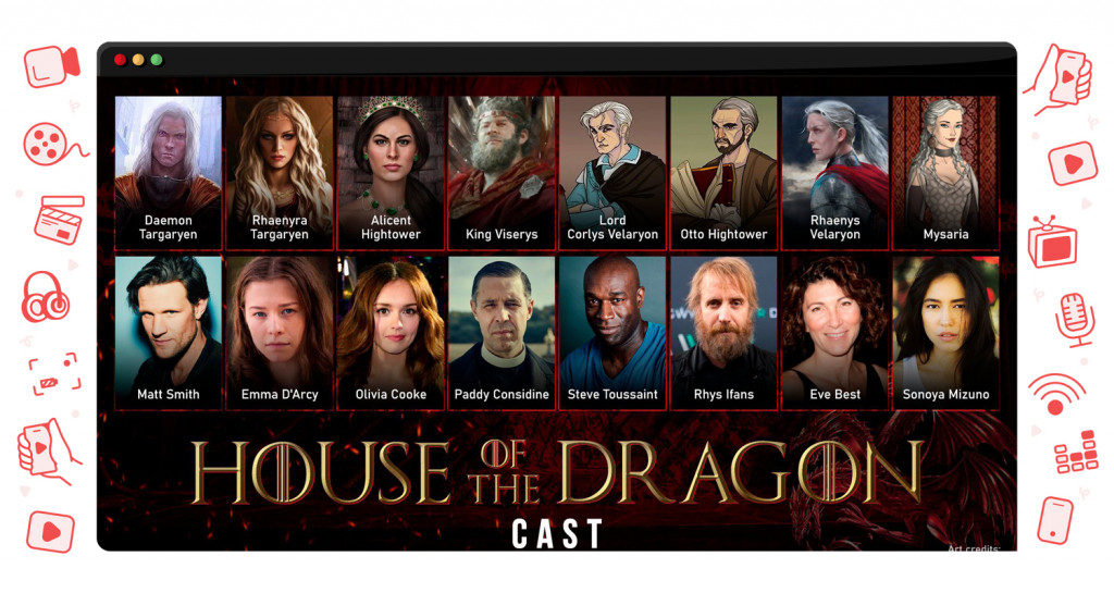 Il cast di House of the Dragon