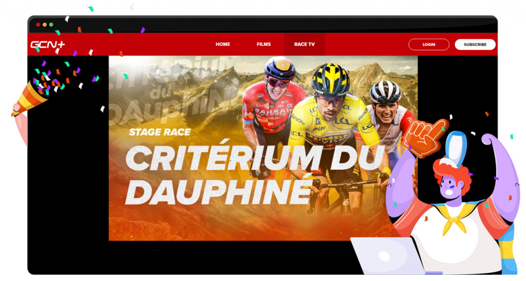 Critérium du Dauphiné streaming on GCN+