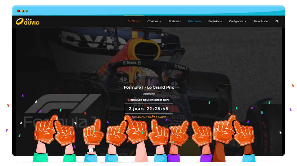 Austrian GP 2022 streaming live and free on RTBF Auvio