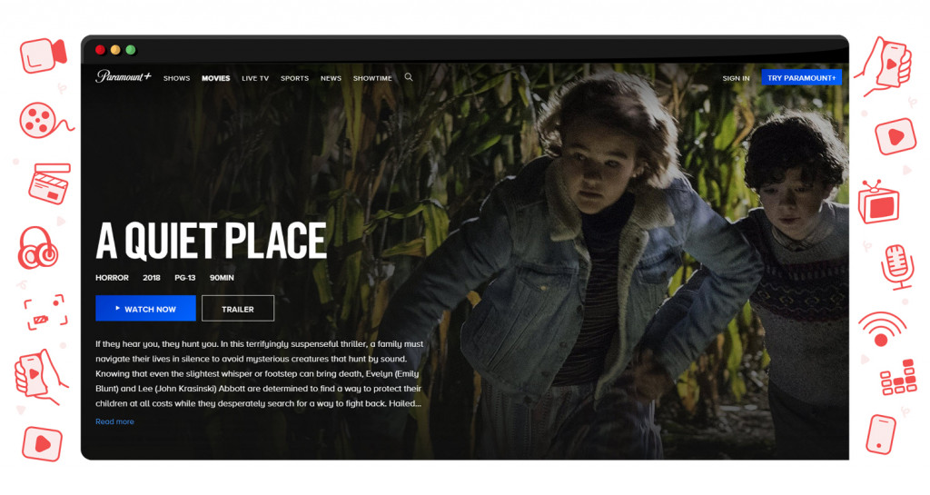 A Quiet Place streaming on Paramount+