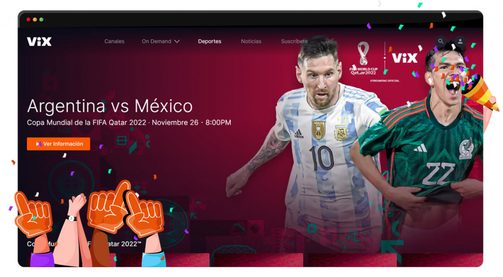 Argentina vs. Mexico streaming live and free on ViX in Mexico