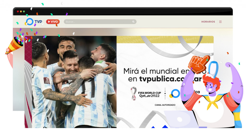FIFA World Cup streaming on TVPublica in Argentina