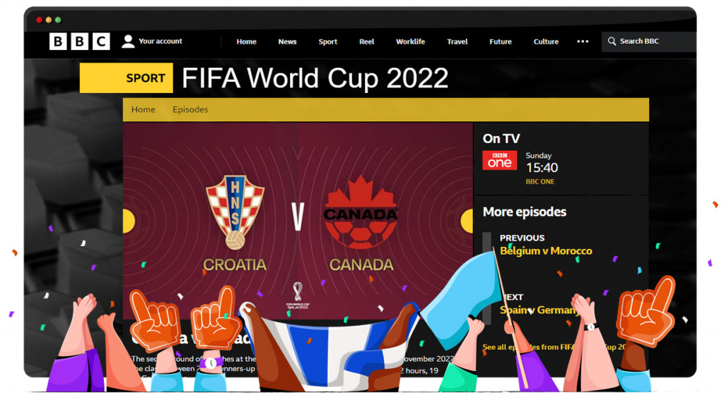 Canada vs. Croatia live and free on BBC in the UK